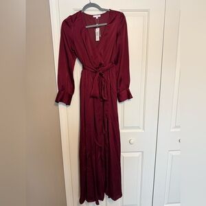 Baltic Born Deep Red Long Sleeve Dress